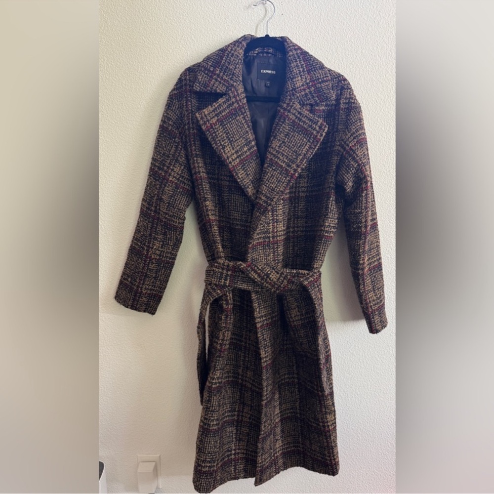 Express fall plaid pea coat